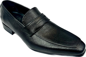 Luciana SlipOn Penny Loafer Safiano Leather Black